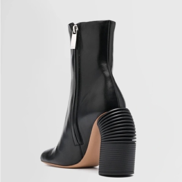 Off-White Leather Peculiar Spring High-Heeled Ankle Boots in Black, NEW, Size 38 - Picture 4 of 14